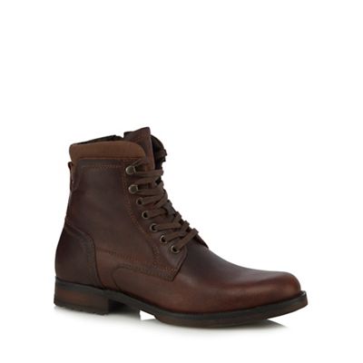 Mantaray Dark brown leather boots